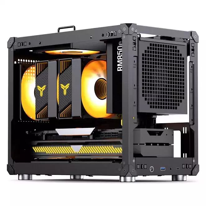 Jonsbo C6 MAX PC-Gehäuse, Mini-Gehäuse, Micro-ATX, Tempered Glass - schwarz