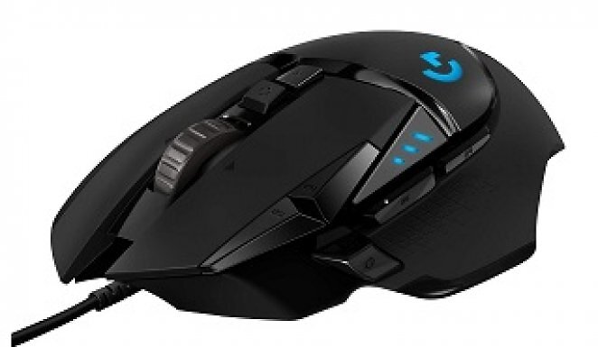 Logitech G502 HERO High-Performance Gaming-Maus mit HERO 25K DPI optischem Sensor, RGB-Beleuchtung, Gewichtstuning, 11 programmierbare Tasten, anpassbare Spielprofile, PC/Mac - Schwarz