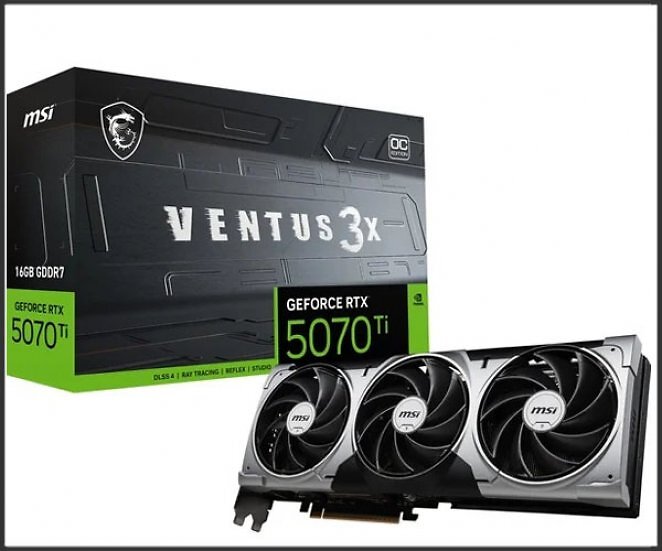 MSI GeForce RTX 5070 Ti 16G VENTUS 3X OC, Grafikkarte