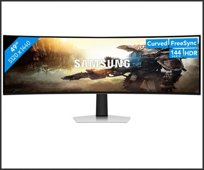 Samsung Odyssey G9 LS49DG912SUXEN Super Ultrawide Curved OLED Gaming-Monitor Quad-HD (5.120 x 1.440), 144 Hz