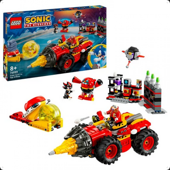 LEGO 76999 Sonic the Hedgehog Super Sonic vs. Egg Drillster