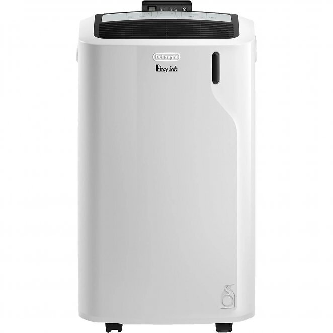 DELONGHI Pinguino PAC EM90 Silent, 3-in1: Kühlung, Entfeuchtung, Ventilation, leises mobiles Klimagerät Weiß (Max. Raumgröße: 90 m³, EEK: A)