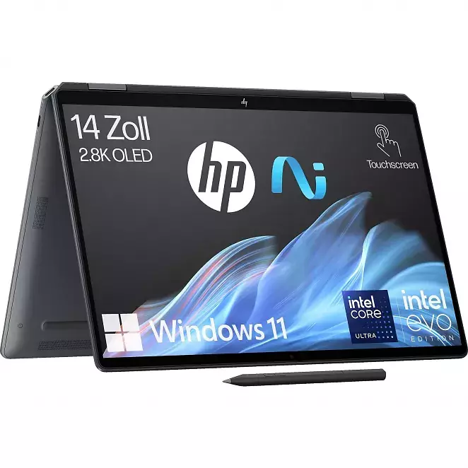 HP OmniBook Ultra Flip 14-fh0375ng, Intel Core Ultra 7 256V, 16 GByte RAM, 1 TByte SSD