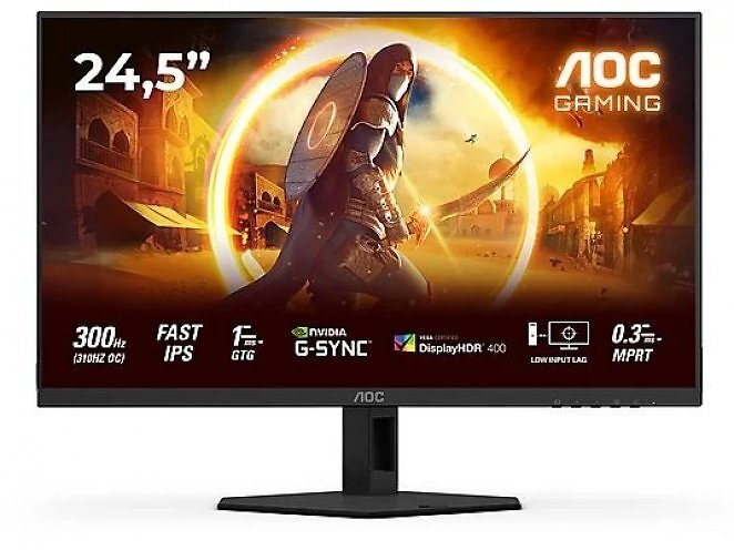 AOC 25G4SRE 24,5 Zoll Full-HD Gaming Monitor (0,3 ms Reaktionszeit, 310 Hz)
