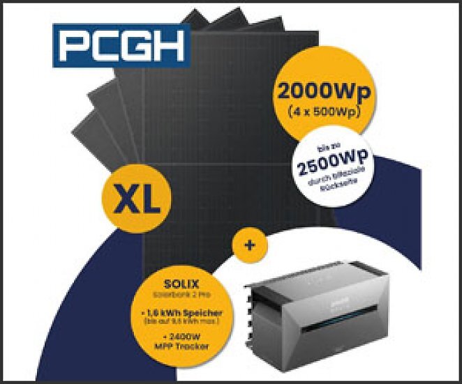 PCGH Deal: Kleines Kraftwerk XL 2000Wp Quattro mit optionaler Halterung und Anker Solarbank 2 E1600 Pro