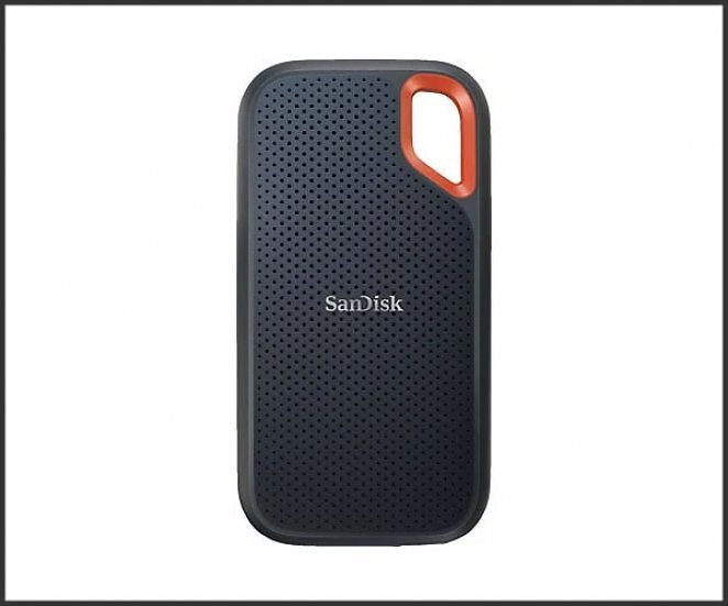 SANDISK Extreme Portable 1050 MB/s PC/Mac Festplatte, 1 TB SSD, extern, Grau/Orange