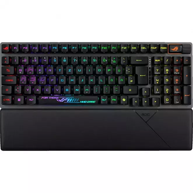 ASUS ROG Strix Scope II 96 RX Wireless, Gaming-Tastatur(schwarz, DE-Layout, ROG RX Red)