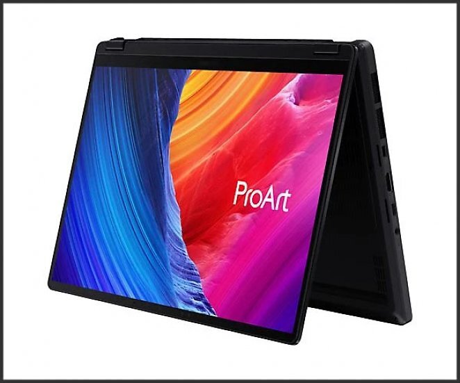 ASUS ProArt PX13 HN7306WV-LX017WS, Copilot+ PC, Convertible, mit 13,3 Zoll Display Touchscreen, AMD Ryzen™ AI 9 HX 370 Prozessor, 32 GB RAM, 1 TB SSD, NVIDIA GeForce RTX™ 4060, Schwarz, Windows 11 Home