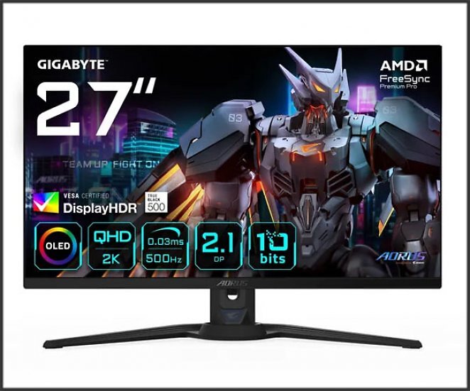 GIGABYTE AORUS FO27Q5P QD-OLED, Gaming-Monitor