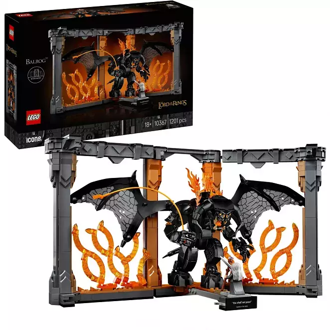 LEGO 10367 Icons Der Herr der Ringe: Balrog Bücherstütze, Konstruktionsspielzeug