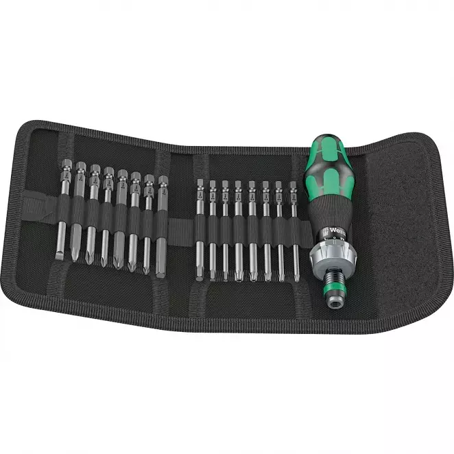 Wera Kraftform Kompakt 60 RA, Bit-Satz 1/4