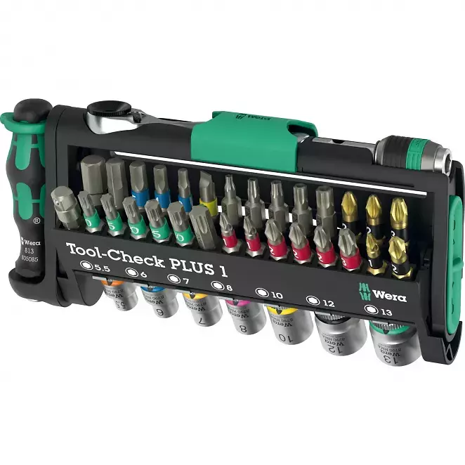 Wera Tool-Check PLUS 1, Bit-Satz(schwarz/grün, 39-teilig, inkl. 1/4