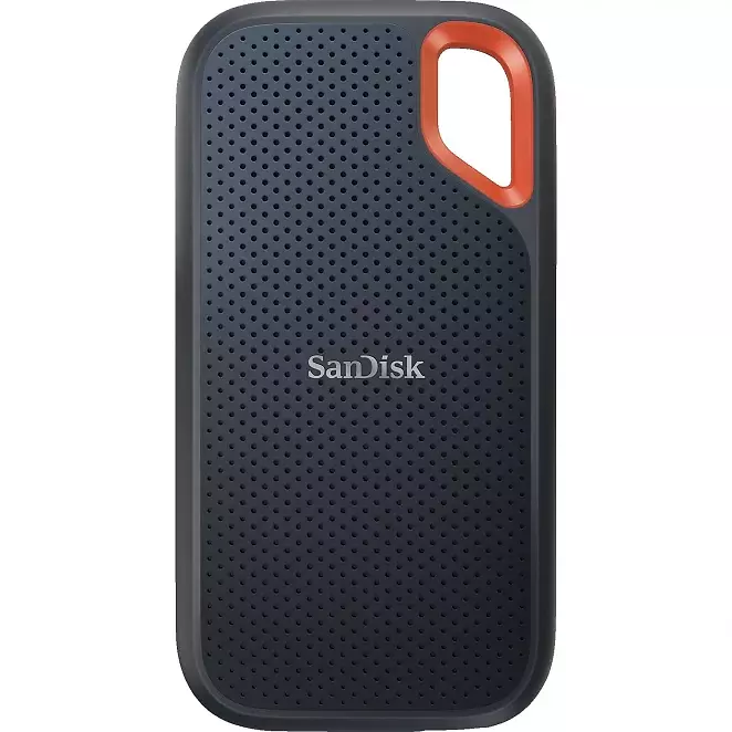 Sandisk Extreme Portable Festplatte, 2 TB SSD, extern, Grau/Orange
