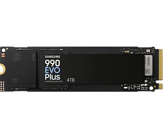 Samsung 990 Evo Plus 4 TB, M.2 2280, PCI-Express 4.0 ×4 oder 5.0 ×2, 7.250 MB/s Lesen, 6.300 MB/s Schreiben