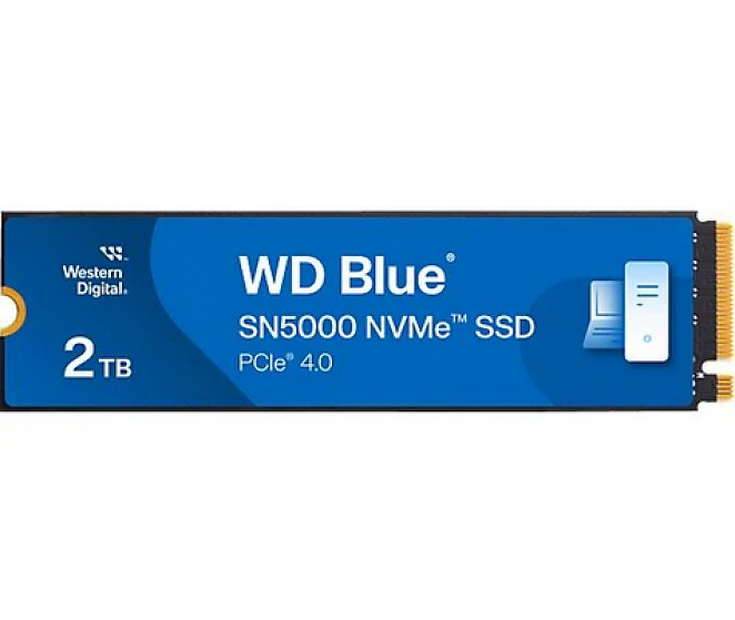 Western Digital WD Blue SN5000 2 TB, M.2 2280, PCI-Express 4.0 ×4, 5.150 MB/s Lesen, 4.850 MB/s Schreiben (Aktionspreis)