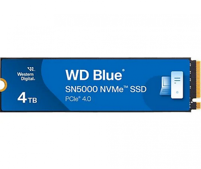 Western Digital WD Blue SN5000 4 TB, M.2 2280, PCI-Express 4.0 ×4, 5.500 MB/s Lesen, 5.000 MB/s Schreiben (Aktionspreis)