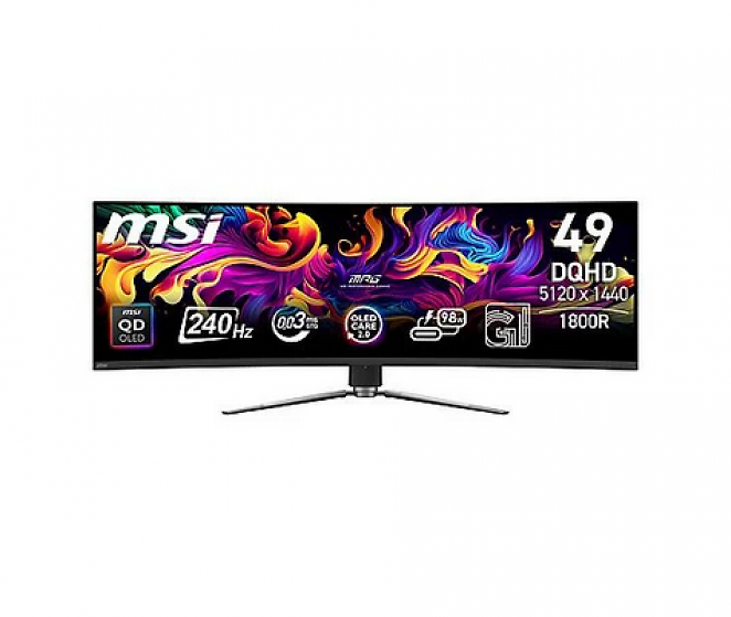MSI 491CQPXDE, 49 Zoll, 5.120 × 1.440, OLED, 240 Hz (Aktionspreis)