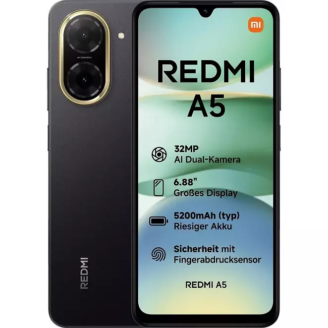 Xiaomi Redmi A5 64GB Midnight Black Dual SIM