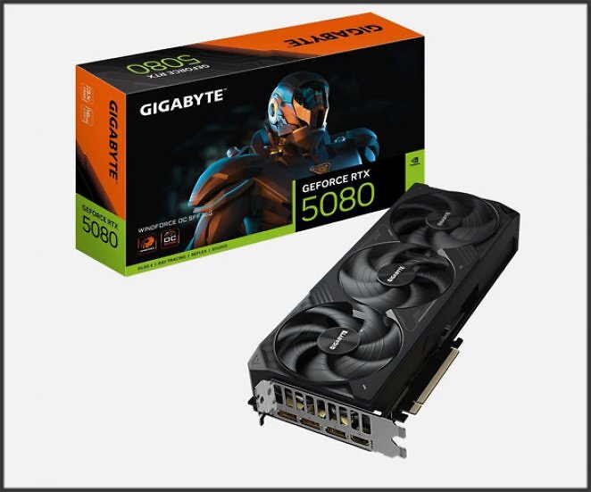 GIGABYTE GeForce RTX 5080 Windforce OC SFF 16G (Gutschein POWEREBAY7 einlösen!)