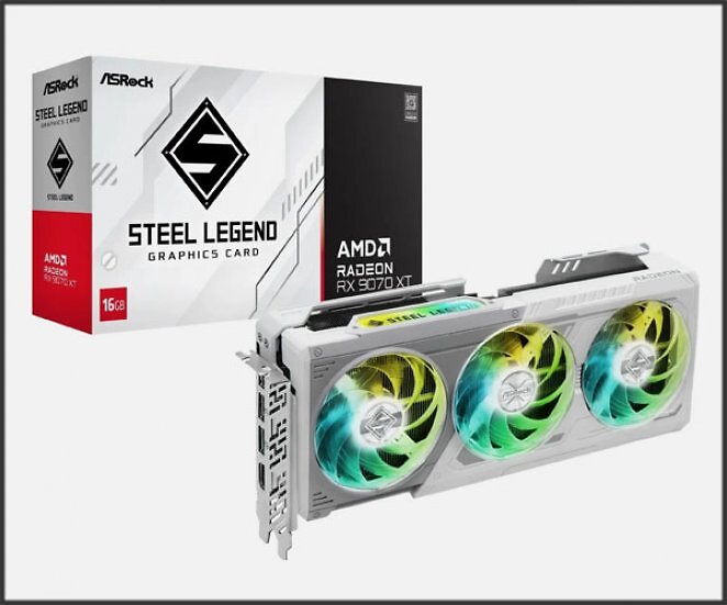 ASRock Radeon RX 9070 XT Steel Legend 16GB (Gutschein POWEREBAY6 einlösen!)