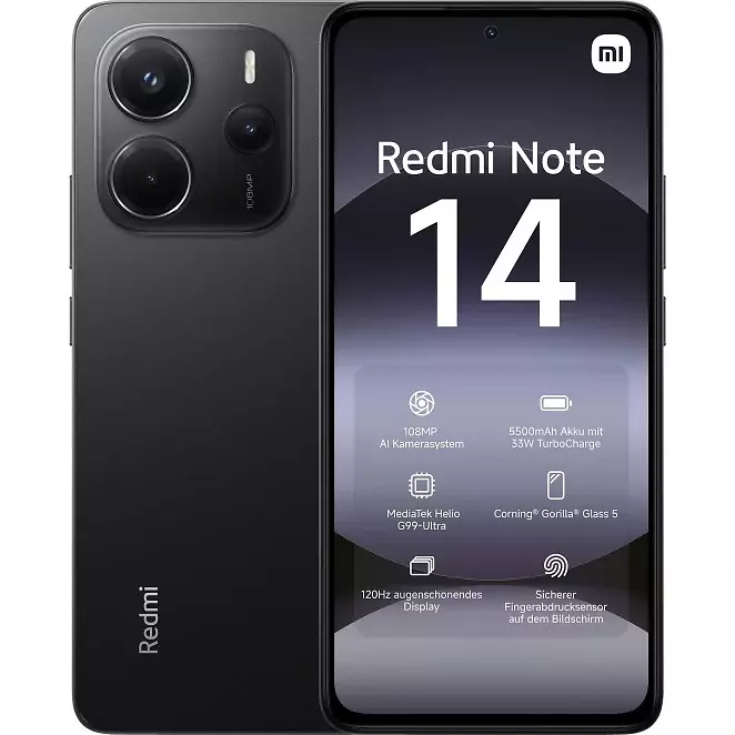 XIAOMI Redmi Note 14 128 GB Midnight Black Dual SIM