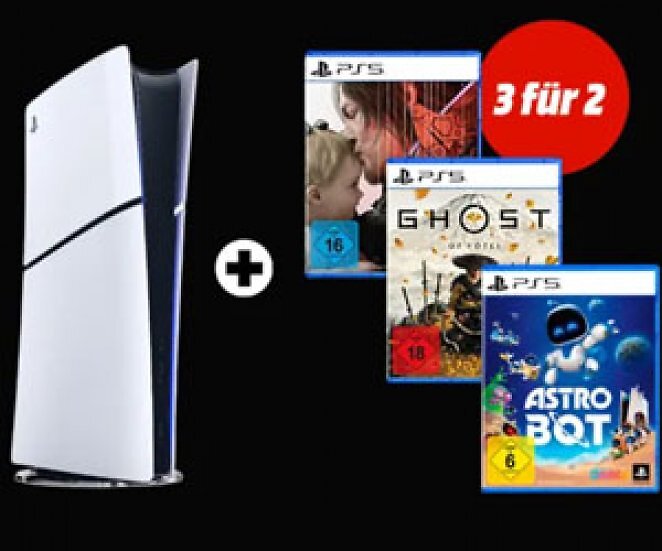 PS5-Konsolen, Spiele und Zubehör bei MediaMarkt stark reduziert