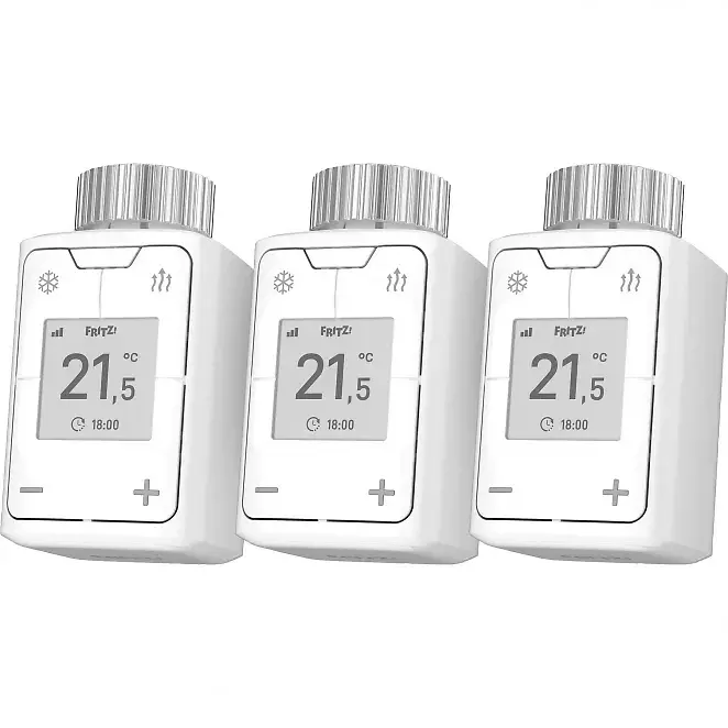 AVM FRITZ!DECT 302, 3 Stück, Smarter Heizkörperregler, Weiß