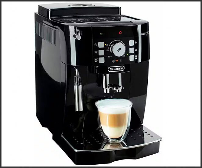 DE'LONGHI Kaffeevollautomat Magnifica S ECAM21.118.B - Milchaufschäumdüse für Cappuccino, Schwarz