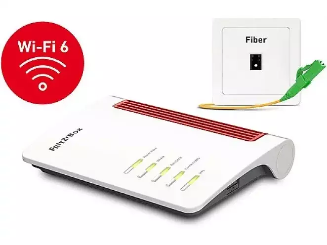 FritzBox 5530 Fiber, (Wi-Fi 6) WLAN Mesh Glasfaser-Router