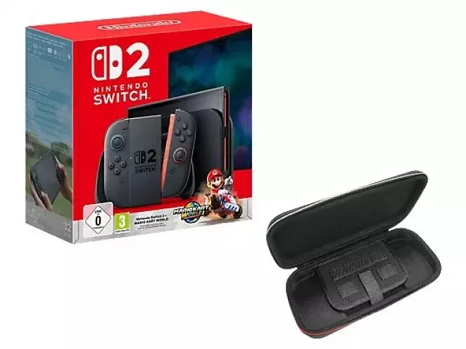 Nintendo Switch 2 Mario Kart Bundle + EA Sports FC 26 + Schutzhülle