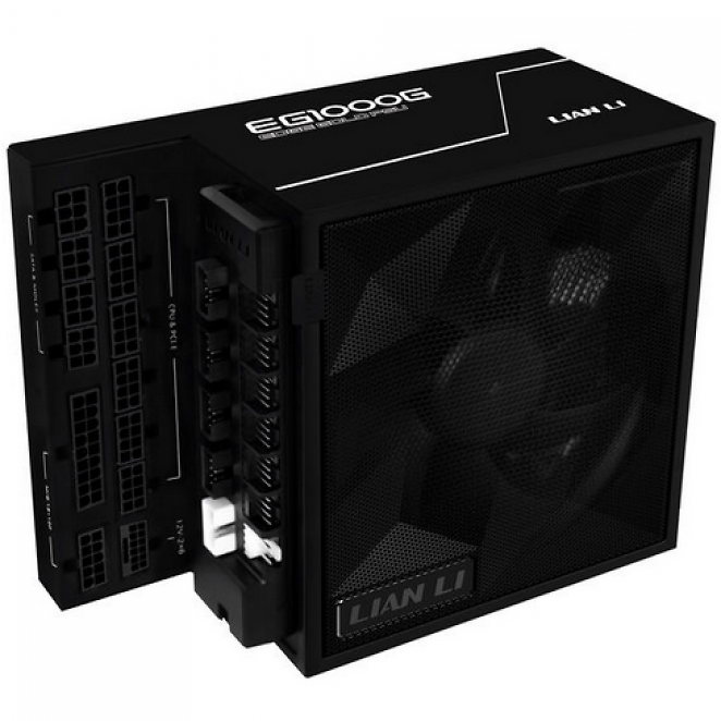 Lian Li Edge Gold 1000, 80-Plus-Gold-Netzteil mit PCI-E 5.1, ATX 3.1 und 1.000 Watt, schwarz inkl. USB-Hub