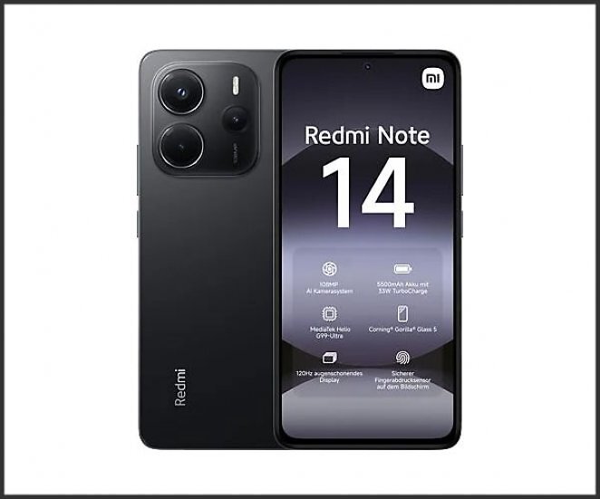 XIAOMI Redmi Note 14 128 GB Midnight Black Dual SIM