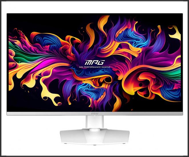 MSI MPG 321URXWDE QD-OLED, Gaming-Monitor (80 cm (31.5 Zoll), weiß, UltraHD/4K, QD-OLED, Adaptive-Sync, USB-C, 240Hz Panel)