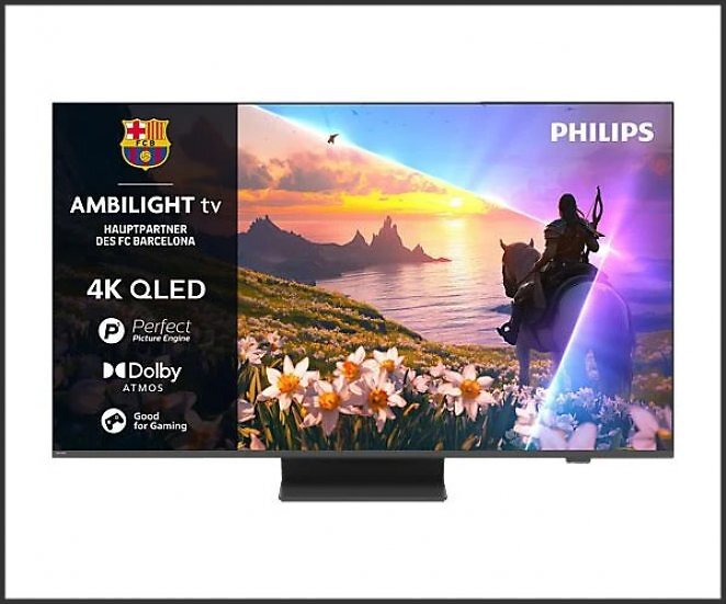 PHILIPS 43PUS8600 QLED Ambilight TV (Flat, 43 Zoll / 109 cm, UHD 4K, SMART TV, Ambilight)