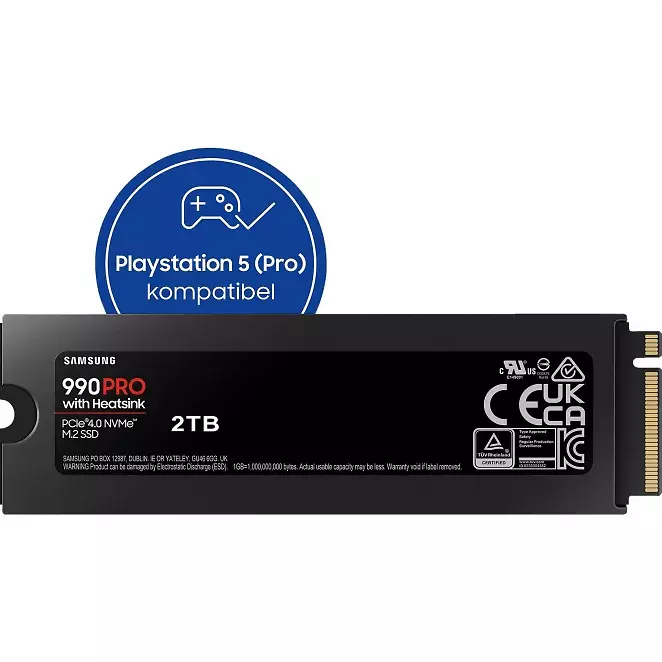Samsung SSD 990 Pro, 2 TByte, Heatsink