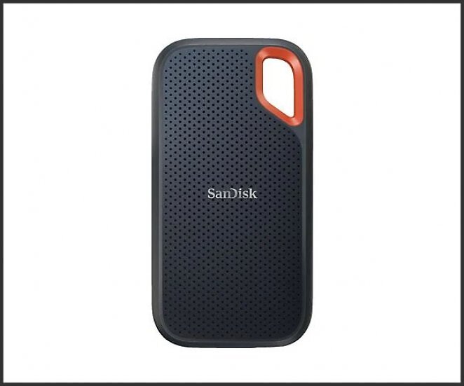 SANDISK Extreme Portable Festplatte, 2 TB SSD, extern, Grau/Orange