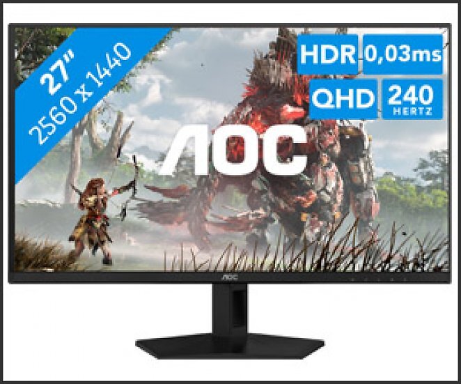 AOC Q27G41ZDF, 27 Zoll, 2.560 × 1.440, OLED, 240 Hz, Adaptive Sync, G-Sync Compatible etc.