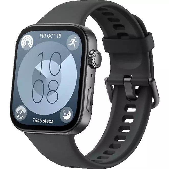 HUAWEI FIT 3 Smartwatches Aluminiumlegierung Fluorelastomer-Armband, 130-210 mm, Schwarz