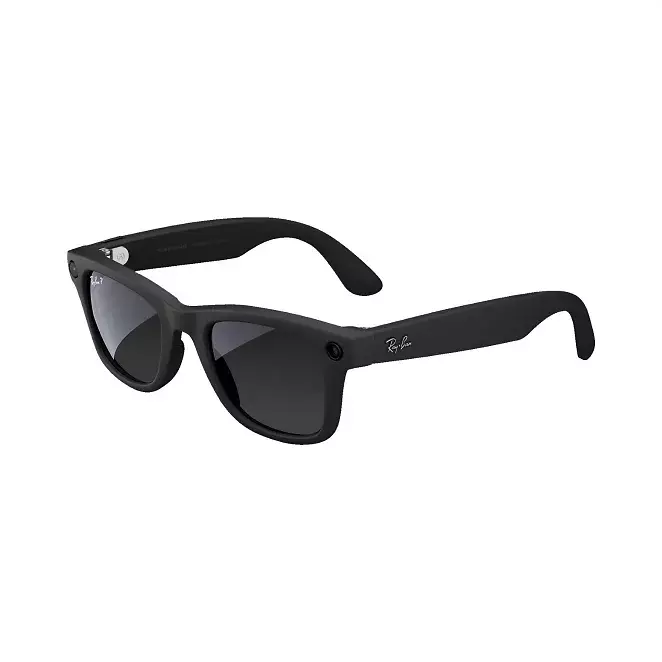 Ray-Ban Meta Wayfarer, Matt Schwarz, polarisiert Graphitgrau, AI Glasses