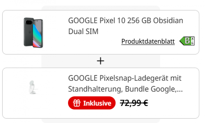 Google Pixel 10 + gratis Qi-Ladepad Google Pixelsnap