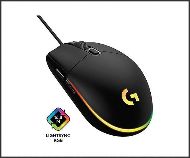 LOGITECH G203 LIGHTSYNC Gaming Maus, Schwarz