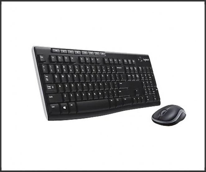 LOGITECH MK270, Tastatur & Maus Set, kabellos, Schwarz