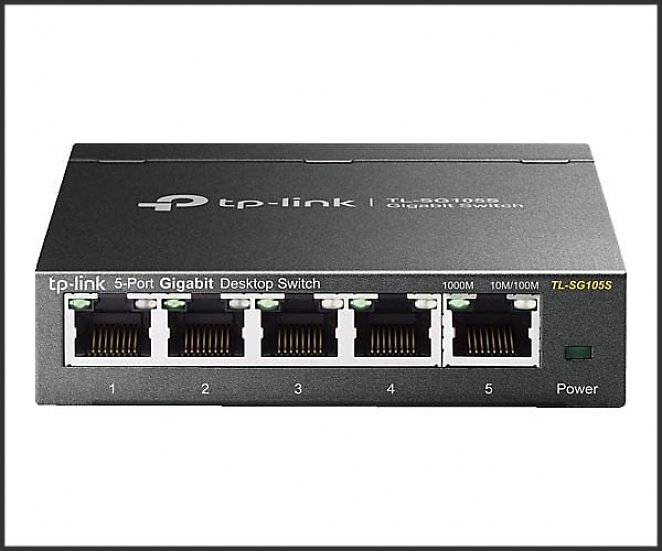 TP-LINK TL-SG105S 5-PORT GIGABIT SWITCH METALLGEHÄUSE Switch 5