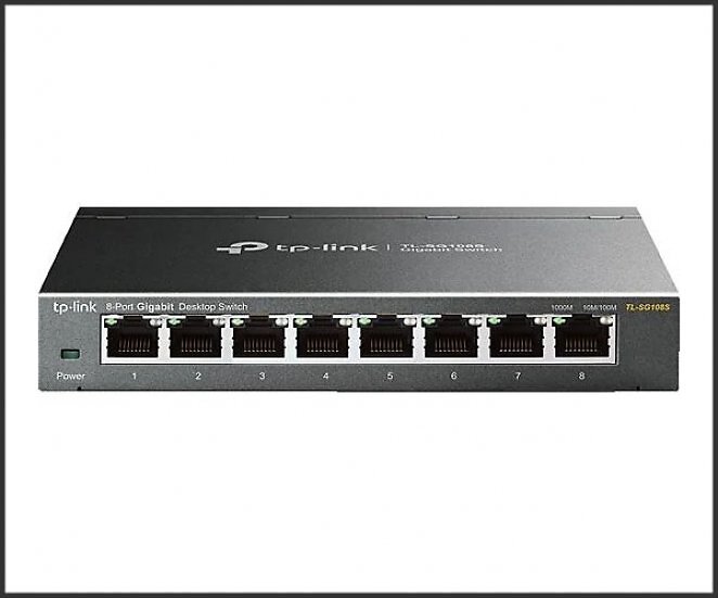 TP-LINK TL-SG108S 8-PORT GIGABIT SWITCH METALLGEHÄUSE Switch 8