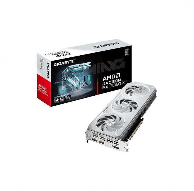 GIGABYTE Radeon RX 9060 XT GAMING OC ICE - 16GB GDDR6 RAM - Grafikkarte