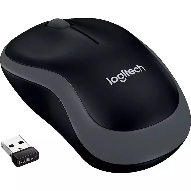 Logitech M185 Maus, Grau