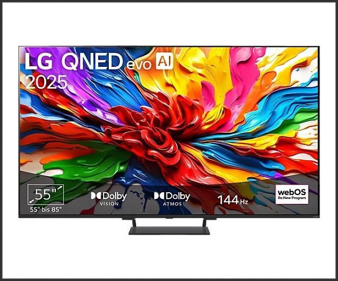 LG 55QNED93A6A QNED evo TV (Flat, 55 Zoll / 139 cm, UHD 4K, SMART TV)