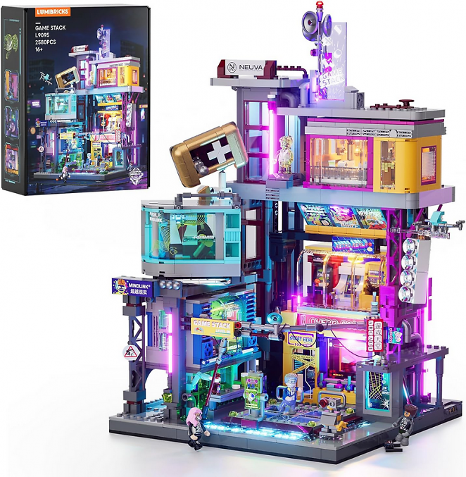 Lumibricks Cyberpunk-Spielhalle