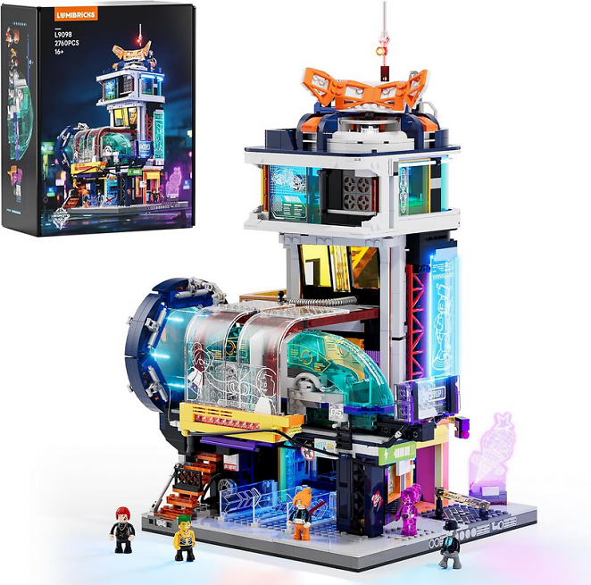 Lumibricks Cyberpunk Schwebezug-Station