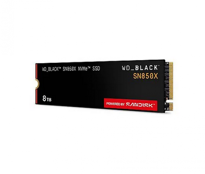 WD_Black SN850X 8 TB, M.2 2280, PCI-Express 4.0 ×4, 7.200 MB/s Lesen,